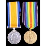 British War and Victory Medals to 25197 Pte J Emmerson, Border Regiment