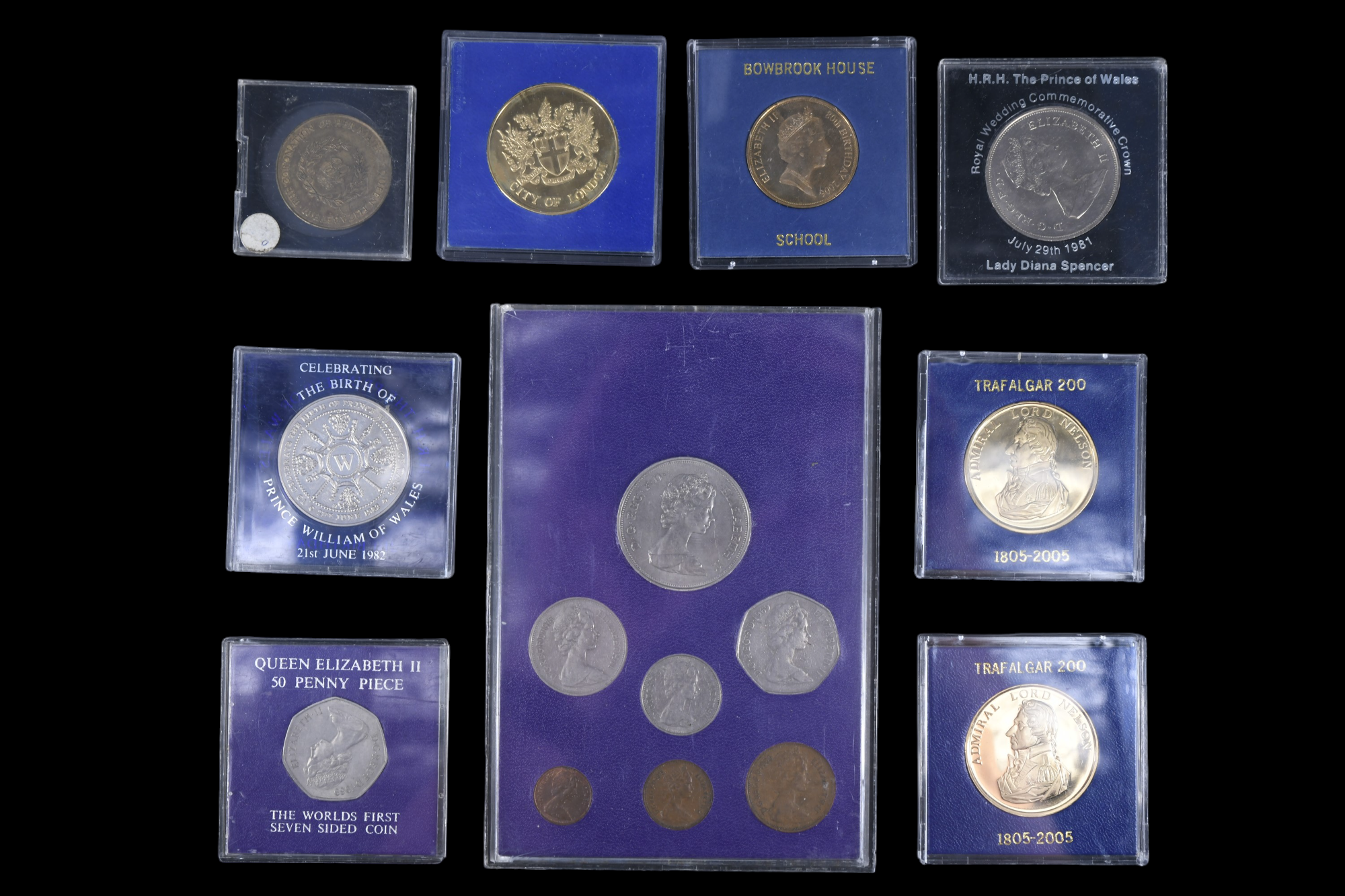 A quantity of royal commemorative coins, tokens, and medallions together with a group of other - Image 5 of 9