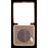 A 1926 General Strike bronze medal, cased. [Designed by Gillick for the Royal Mint, the medal was