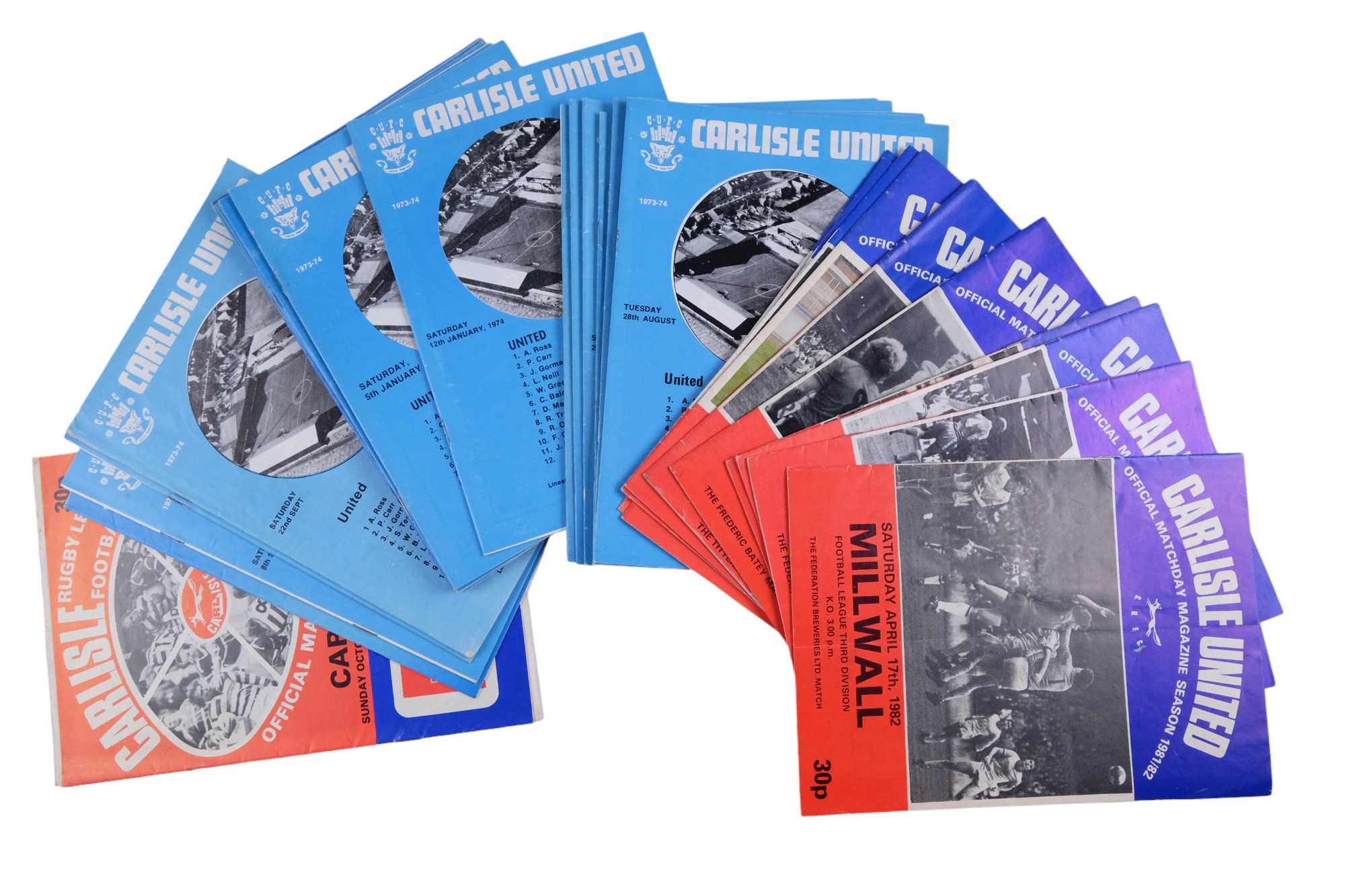 A large quantity of Carlisle United Football Club match day programmes, 1967 -1981, together with - Image 35 of 40