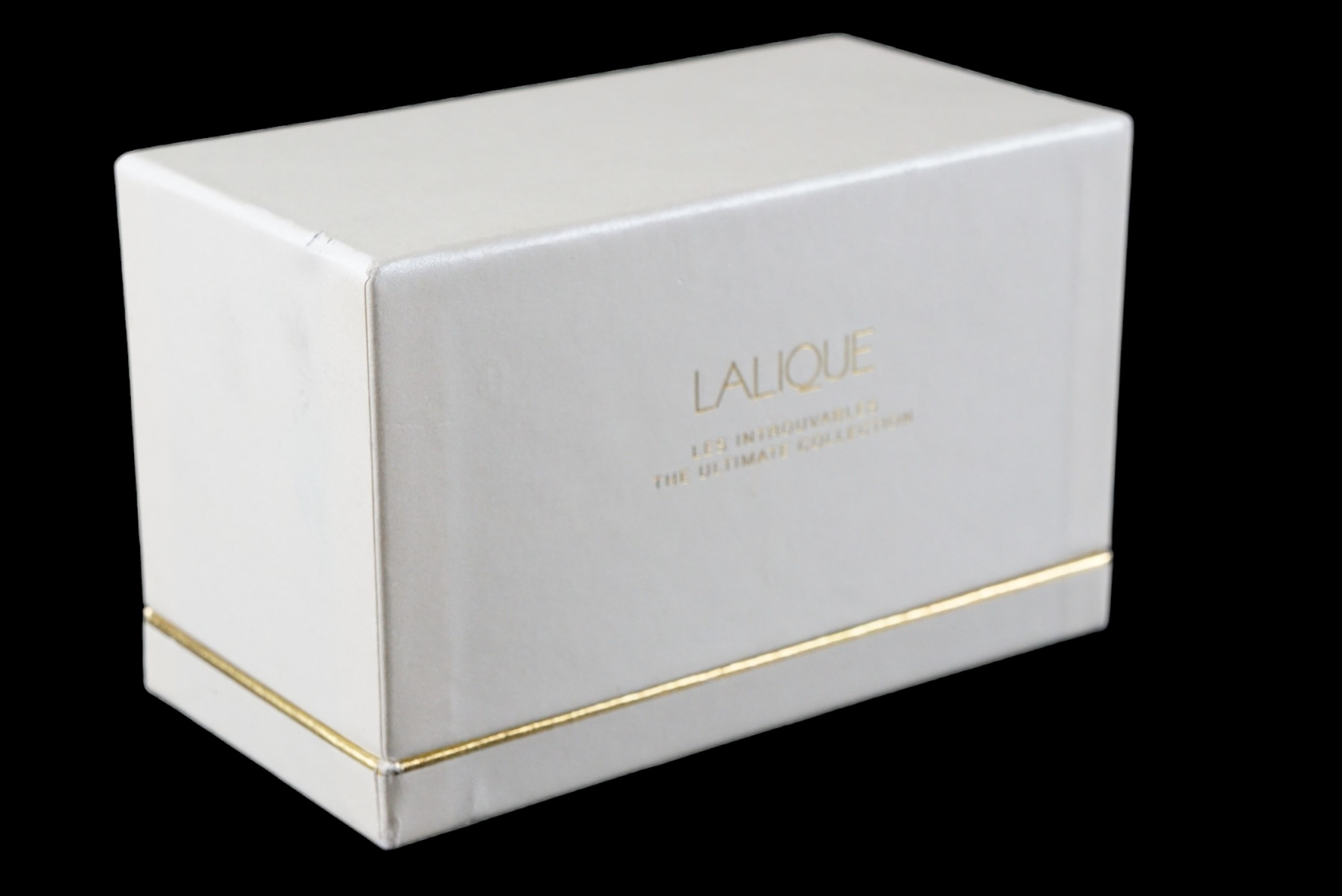 Lalique Parfums "Les Flacons Collection Miniatures" three piece glass bottled perfume set, - Image 4 of 4
