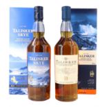 Two boxed bottles of Talisker whisky, Lifeboats (RNLI) aged 10 years and Skye, 700ml each