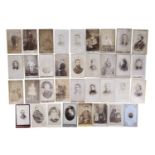 34 cartes de visite, mostly individual portraits