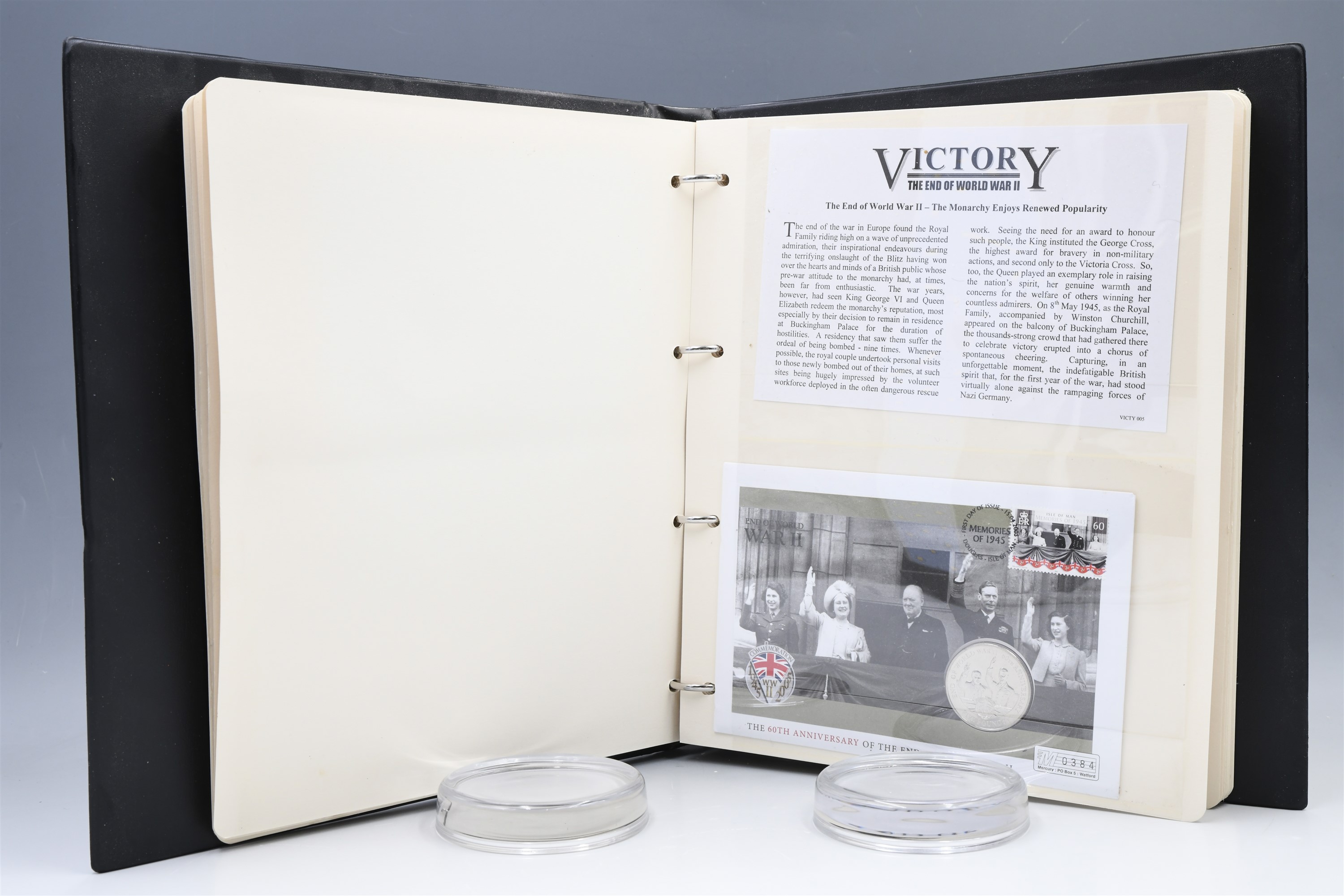 Two albums of "World War II Route to Victory" coin covers and first day stamp covers, including "The - Image 8 of 72