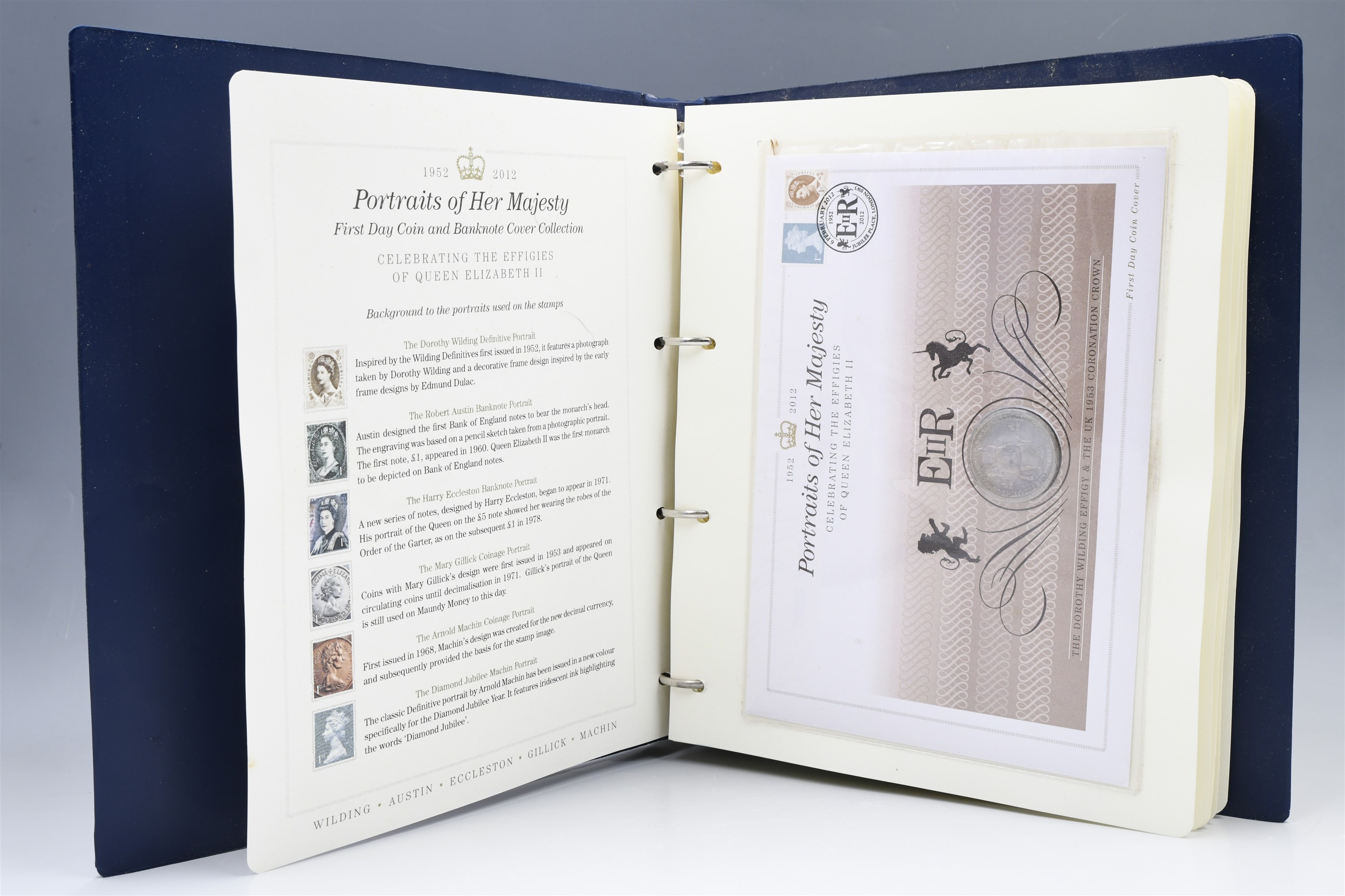 An album of Portraits of Her Majesty first day coin and banknote covers, limited edition 382/500, by - Image 3 of 8