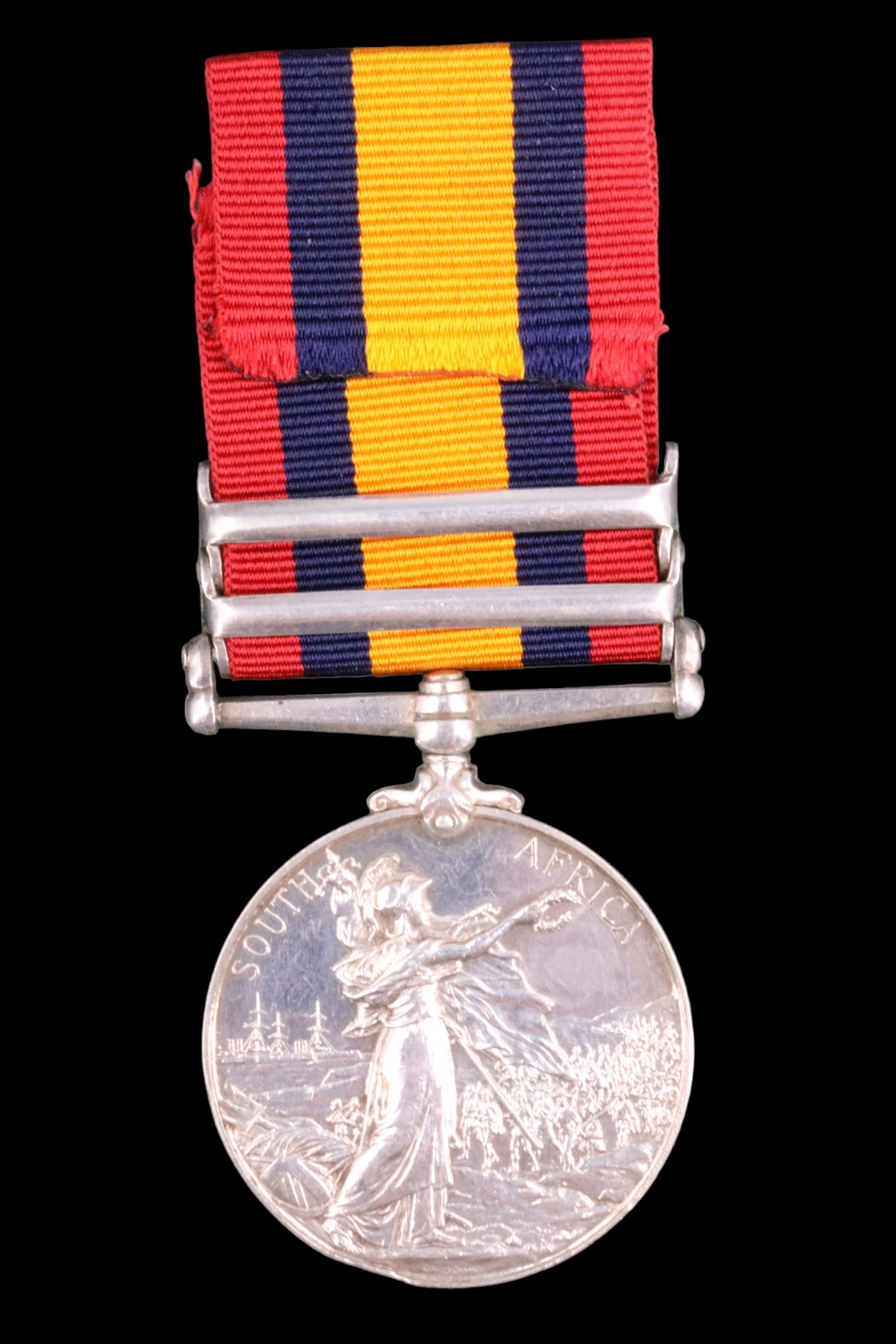 A Queen's South Africa Medal with two clasps to 3042 Pte W Barnes, 1st Border Regiment - Image 2 of 4