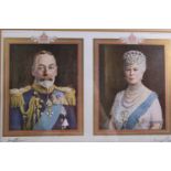 Lithographic portraits of King George V and Queen Mary, published as a supplement to The Queen