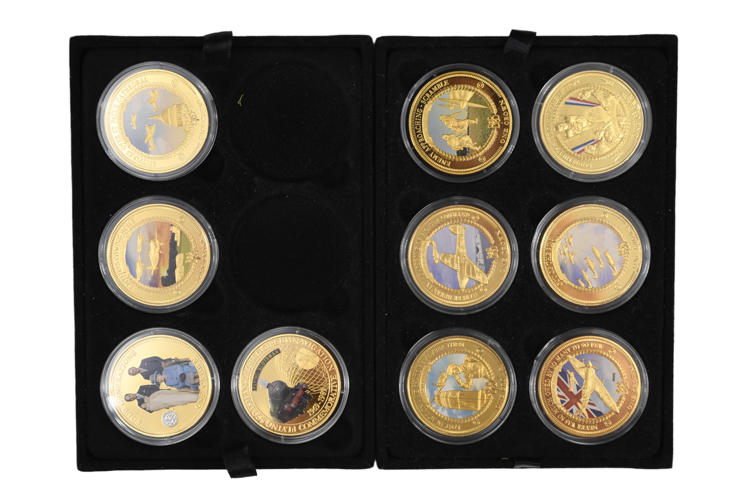 A cased set of The Bradford Exchange commemorative one crown picture coins - Image 2 of 3