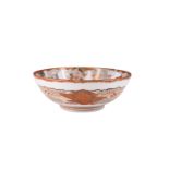 A Japanese Kutani bowl, painted character marks to the base, late Meiji / Taisho, 17 cm diameter