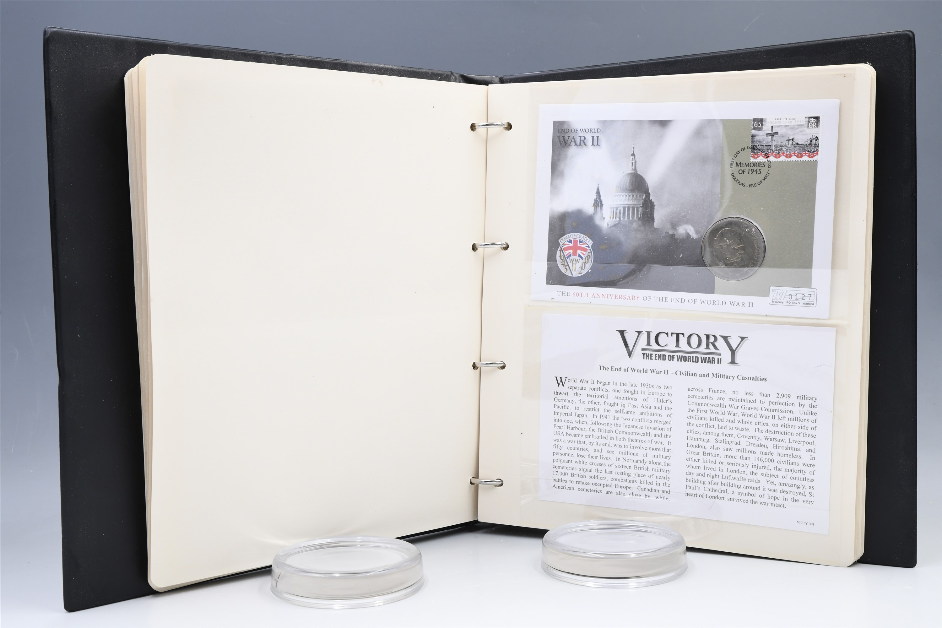 Two albums of "World War II Route to Victory" coin covers and first day stamp covers, including "The - Image 9 of 72