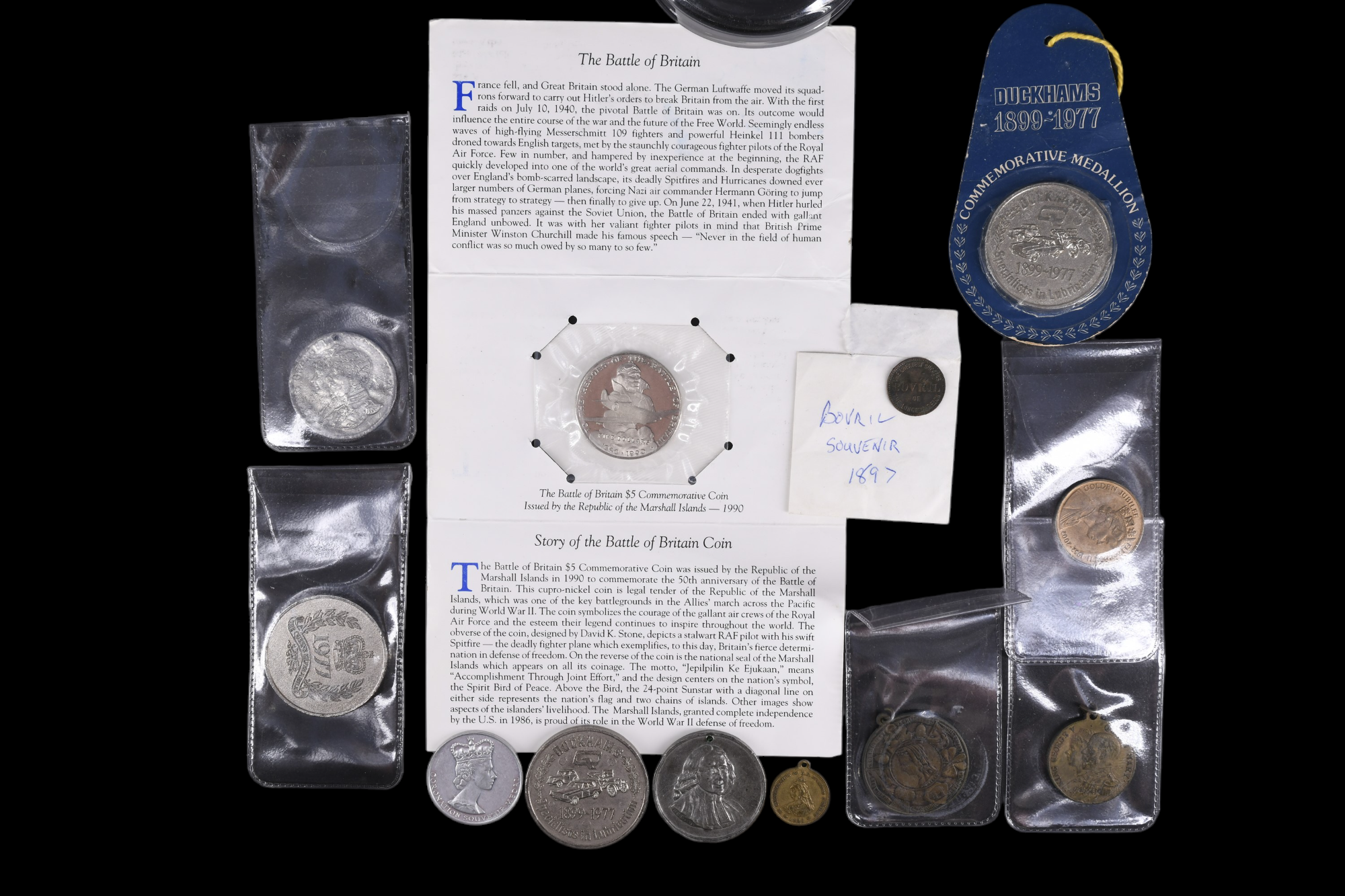 A quantity of royal commemorative coins, tokens, and medallions together with a group of other - Image 3 of 9