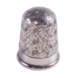 A George V silver thimble by Charles Horner, No.5, Chester, 1913,