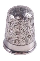 A George V silver thimble by Charles Horner, No.5, Chester, 1913,
