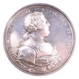A George II Duke of Cumberland Battle of Culloden victory medal by Yeo, white metal, obverse an