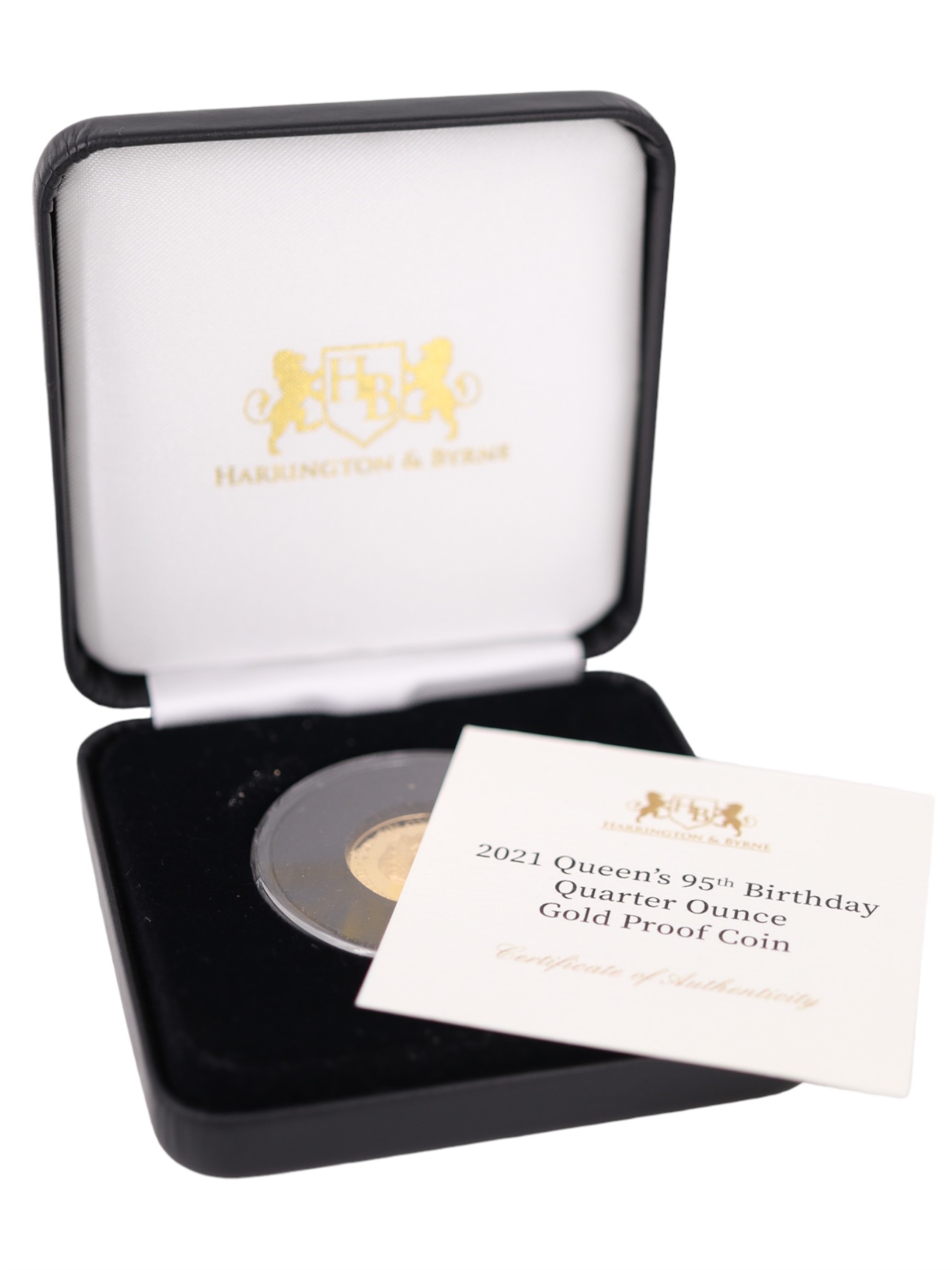 A cased 2021 Queen Elizabeth II commemorative proof gold coin, 8 g - Image 3 of 4