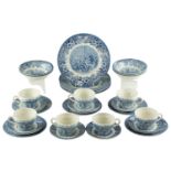 A blue-and-white teaset, The Salvation Army 1878 - 1978