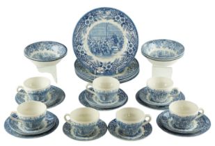 A blue-and-white teaset, The Salvation Army 1878 - 1978