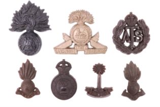 A small group of Second World War War-economy plastic cap badges, (largely a/f)