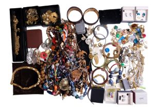 A large quantity of costume jewellery including necklaces, demi parure sets, bracelets, earrings,