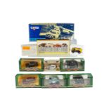 Five Corgi classic die-cast cars including Ford Zephyr, Ford Zodiac, together with four rally cars