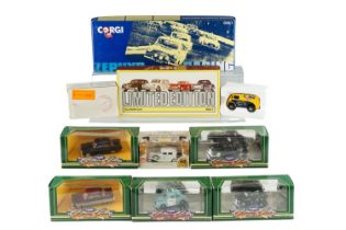Five Corgi classic die-cast cars including Ford Zephyr, Ford Zodiac, together with four rally cars