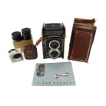 An Rolleicord IV Synchro-Compur twin-lens reflex camera fitted with Heidosmat f3.2/75mm and