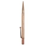 A George V rolled gold propelling pencil, 12 cm