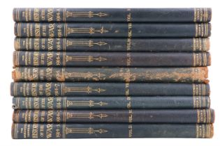 The 'Manchester Guardian' History of the War, 9 volumes, gilt green half calf, profusely