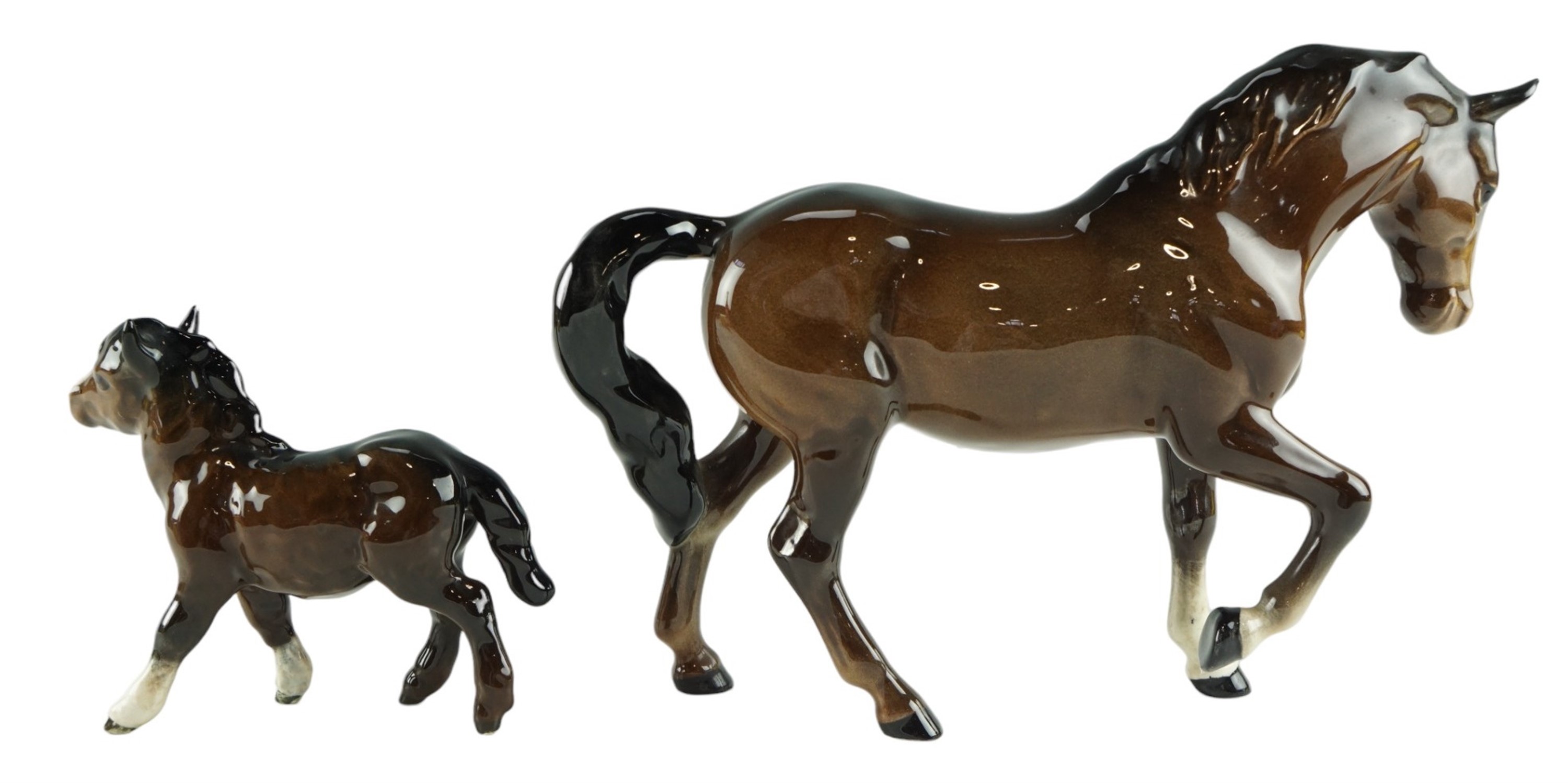A Beswick horse together with a Shetland pony, former 15 cm - Image 2 of 2