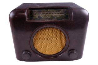 A 1950s Bush Bakelite radio, type 'DAC 90 A', medium and long-wave, 31 x 14 x 26 cm