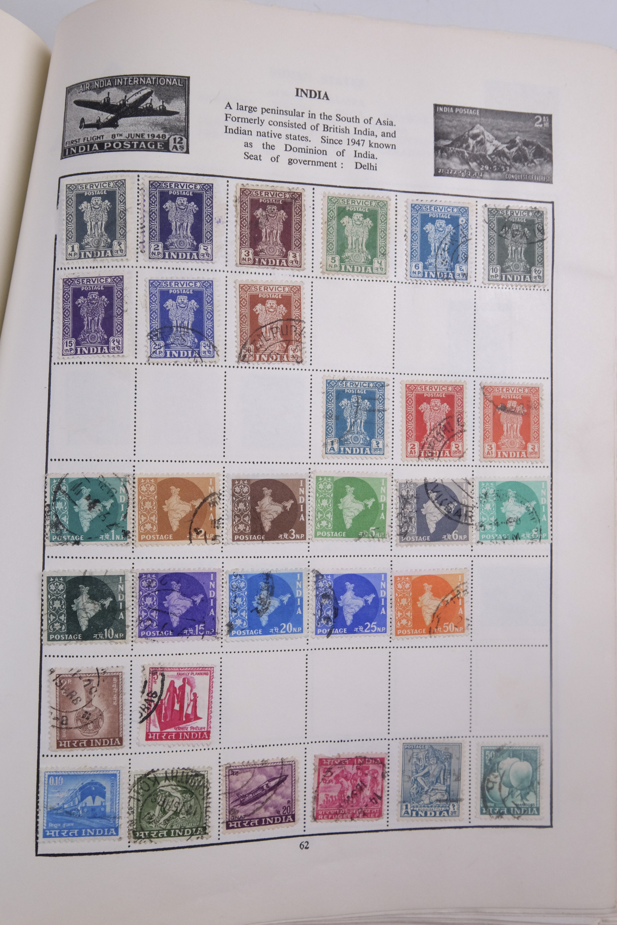 An album of world stamps together with another similar juvenile album, Festival of Britain 1951 - Image 49 of 78