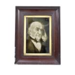 A Sherwin & Cotton ceramic portrait plaque of former Prime Minister William Ewart Gladstone, by H