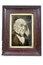 A Sherwin & Cotton ceramic portrait plaque of former Prime Minister William Ewart Gladstone, by H