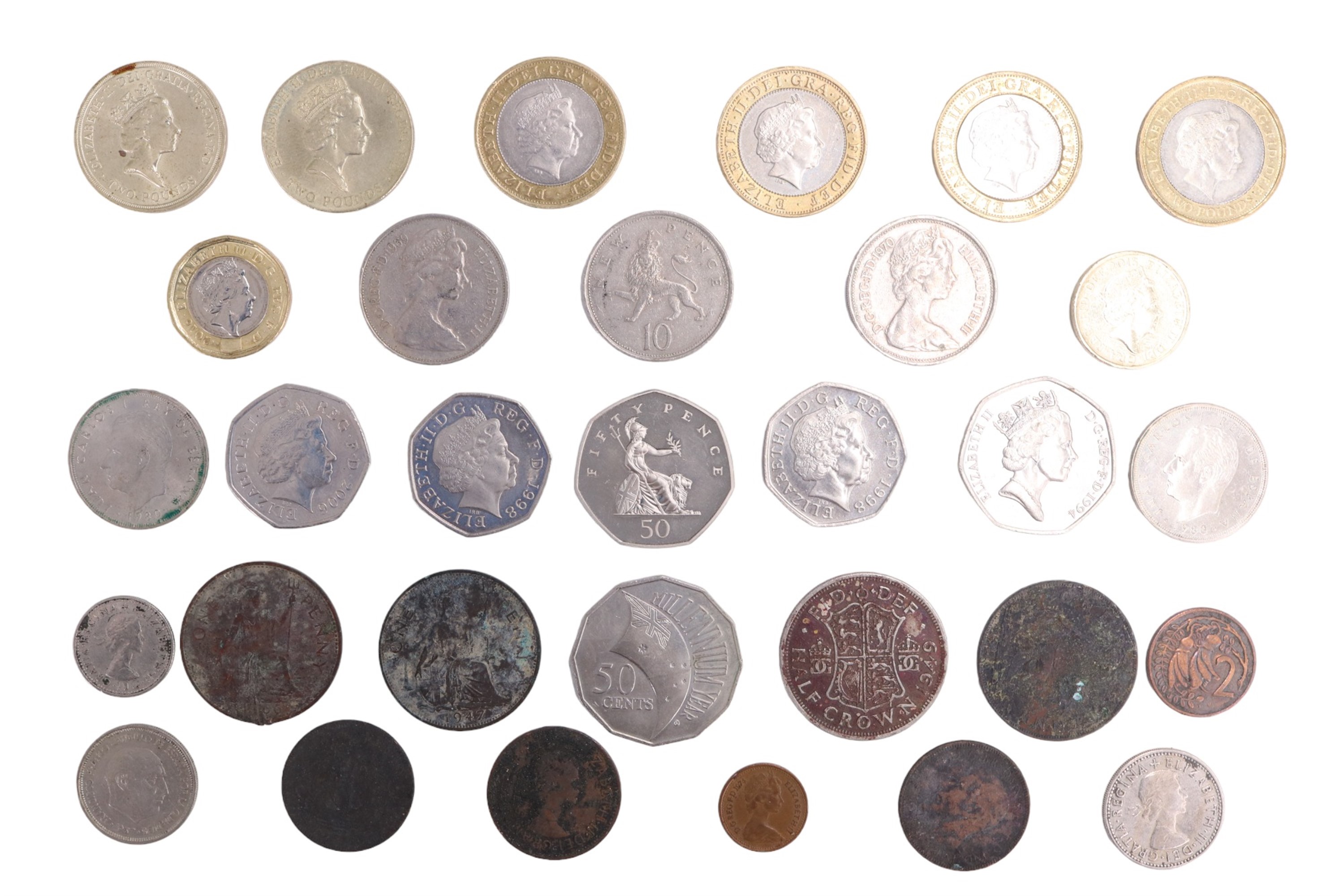 A group of circulation GB coins, including NHS and other commemoratives, together with a small group - Image 2 of 2