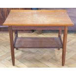 A 1960s teak occasional table, 61 x 43 x 47 cm