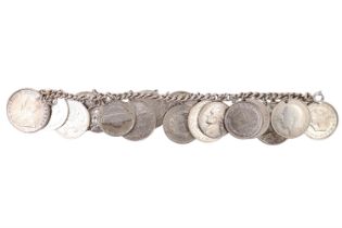 A vintage coin bracelet, 111 g