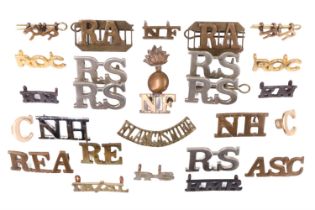 A small group of British army brass and other shoulder titles etc