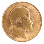 A 1910 gold sovereign