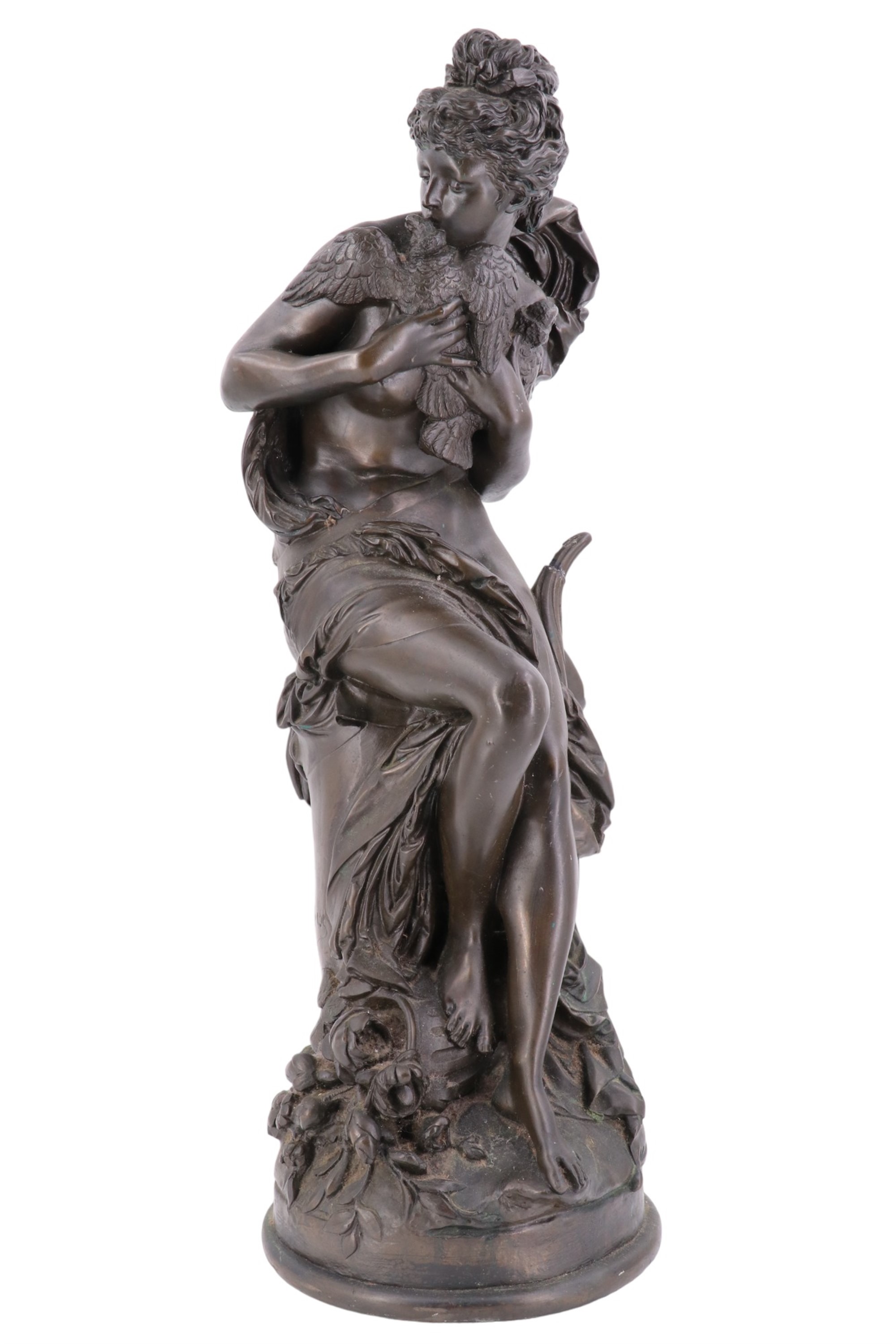 After Albert-Ernest Carrier-Belleuse (French, 1824 - 1887) A bronzed composition sculpture