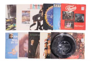 A small quantity of 45 rpm single records including flexi-discs, circa 1980s