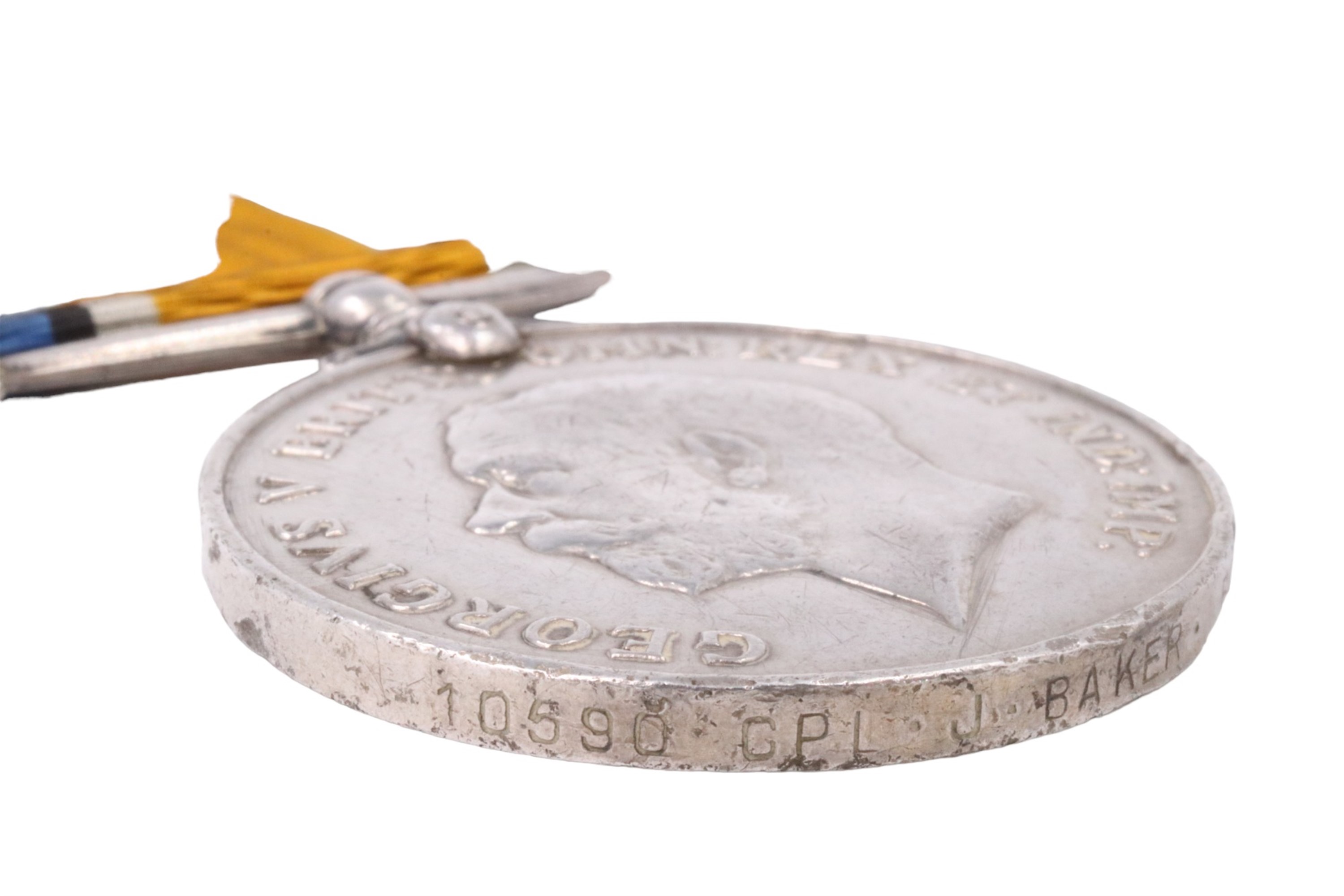 A British War Medal to 10590 Corp. James Baker, 2nd Border Regiment - Image 3 of 5