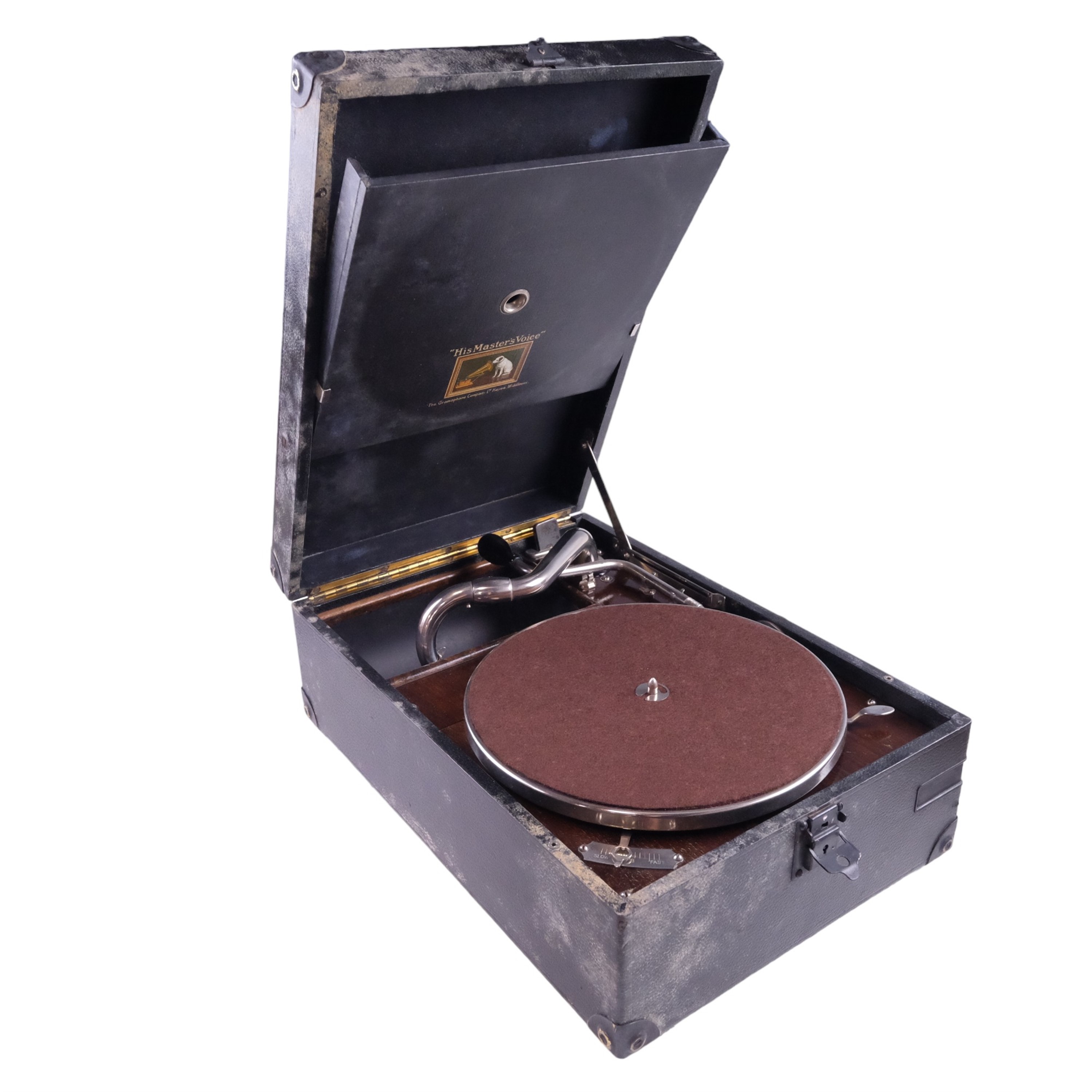 A His Masters Voice portable gramophone and records - Image 2 of 7
