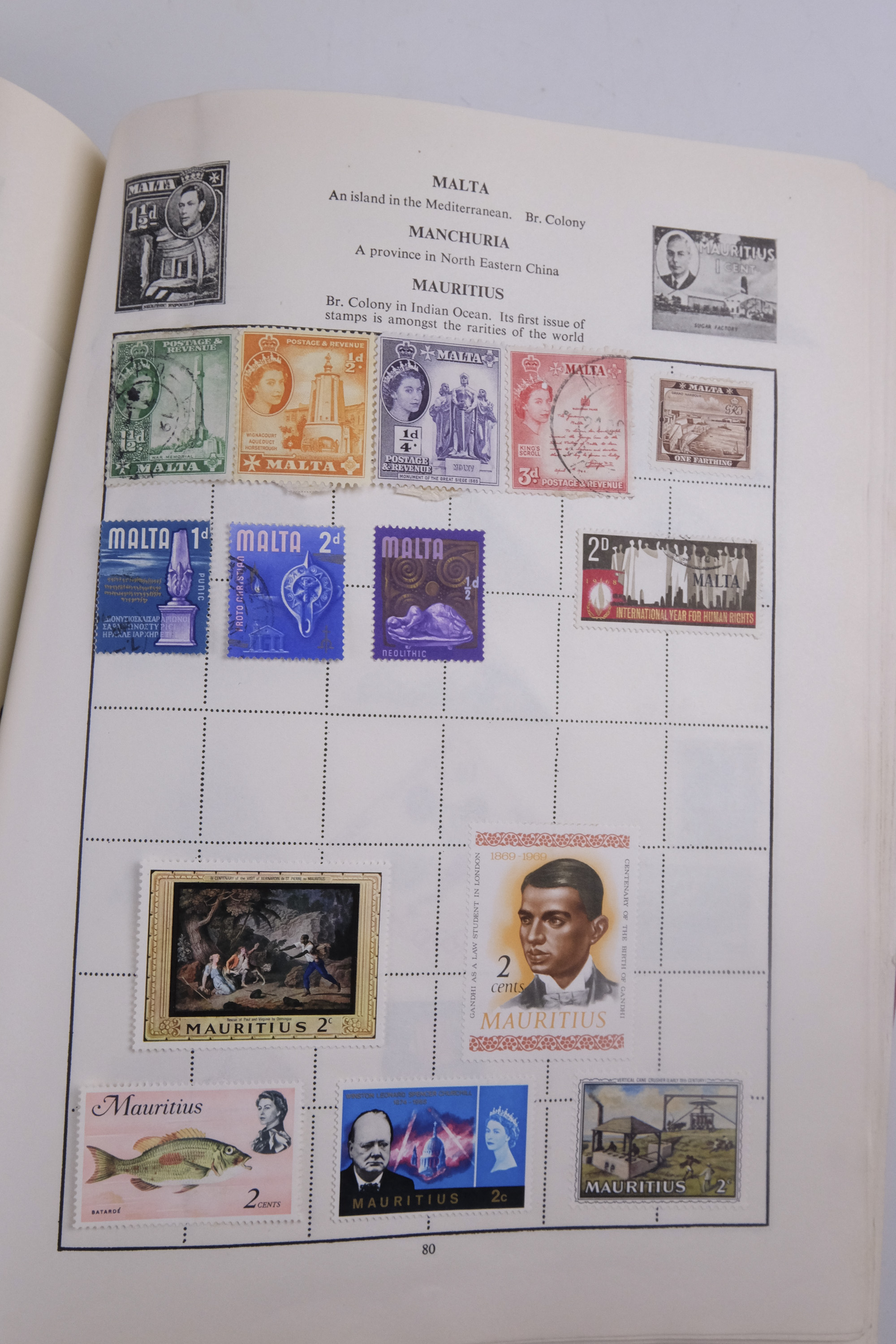 An album of world stamps together with another similar juvenile album, Festival of Britain 1951 - Image 60 of 78