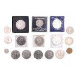 A group of GB commemorative coins, including Festival of Britain 1951 five shillings, royal