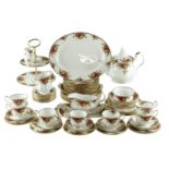 A quantity of Royal Albert Old Country Roses tea and dinnerware, over 50 items