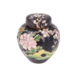 A miniature Japanese Moriagi earthenware covered jar, 5.5 cm