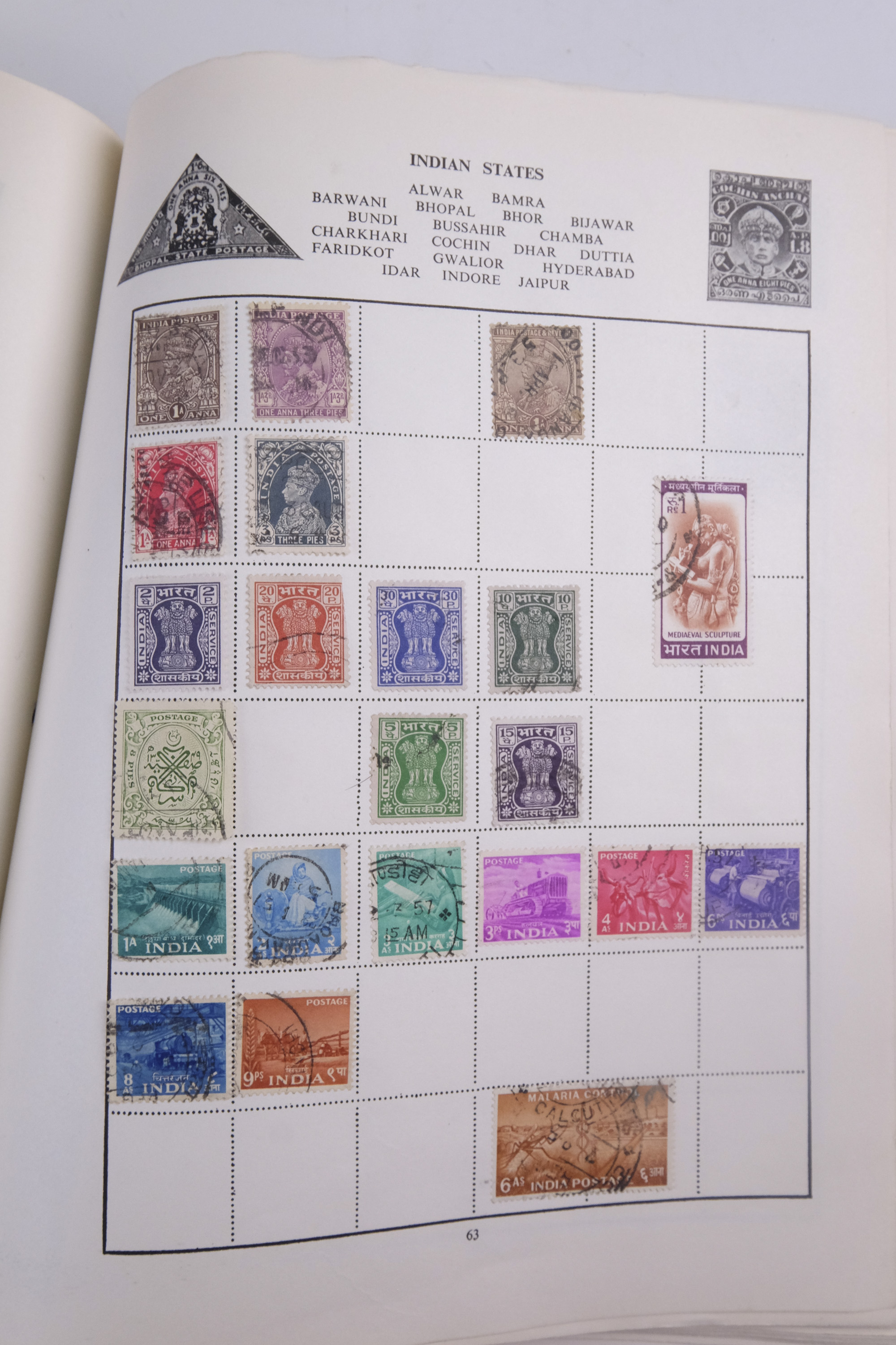 An album of world stamps together with another similar juvenile album, Festival of Britain 1951 - Image 50 of 78