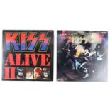 Kiss "Alive!" and "Alive II" LP record sets, both Casablanca, UK, 1977, CALD 5001 and CALD 5004
