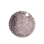 A George III 1787 silver sixpence coin