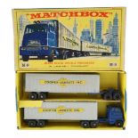 A boxed Matchbox diecast Inter State Double Freighter, Cooper Jarrett Inc, M-9, by Lesney